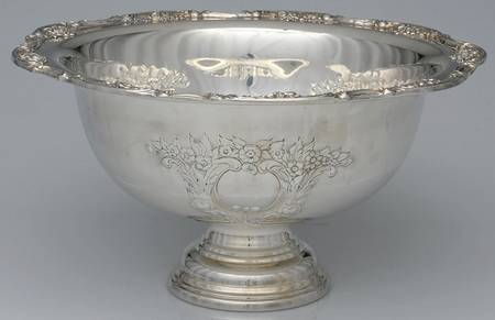 Silverplate Hollowware Punch Bowl