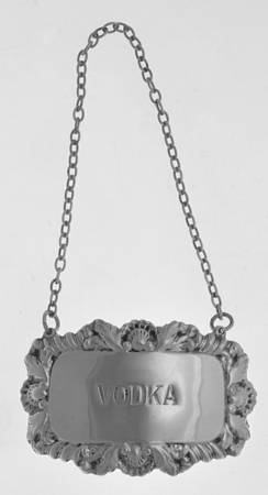 Silverplate Hollowware Decanter Label