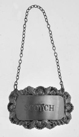 Silverplate Hollowware Decanter Label
