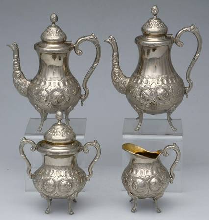 Silverplate Hollowware (4 Piece) Silverplate Tea Set