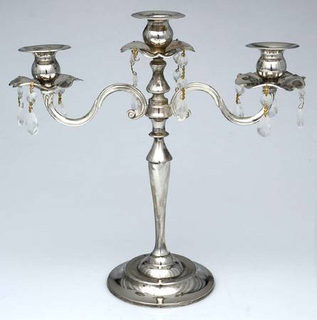 Silverplate Hollowware 13" 3 Light Candelabra