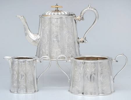 Silverplate Hollowware 3 Pc Tea Set (PTP, PCR, PSUO)