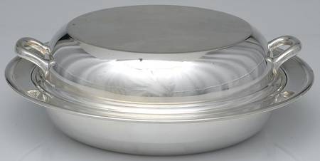 Silverplate Hollowware 13" Round Covered Vegetable