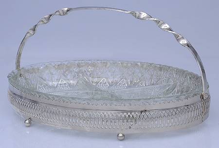 Silverplate Hollowware 4 Part Relish Dish