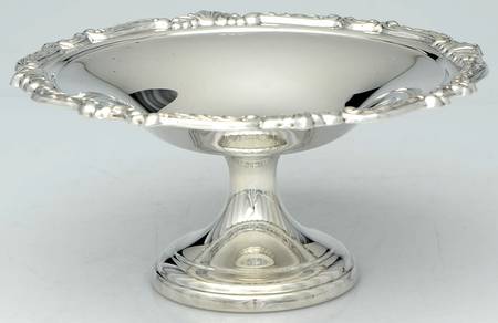 Silverplate Hollowware Round Compote (Height X Width)