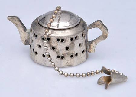 Silverplate Hollowware Teapot Shape Tea Ball