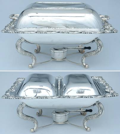 Silverplate Hollowware 3 Part Buffet Server with Cover