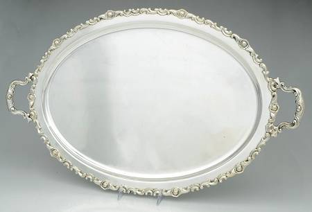 Silverplate Hollowware Large Silverplate Waiter Tray