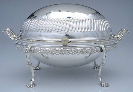 Silverplate Hollowware Large Breakfast Server with Revolving Top