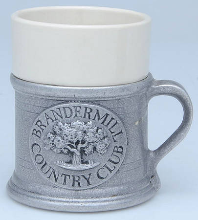 Pewter Hollowware Coffee Cup with Ceramic Liner