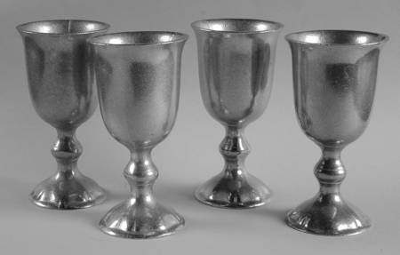 Pewter Hollowware Water Goblet - Set of 4