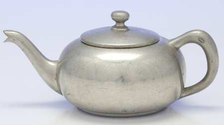 Pewter Hollowware Mini Stacking Teapot and Lid, No Lid