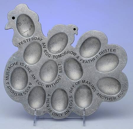Pewter Hollowware Deviled Egg Tray (Holds 12)