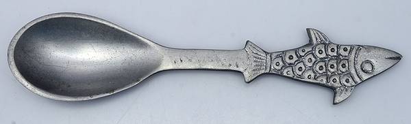 Pewter Hollowware Solid Fish Serving Spoon