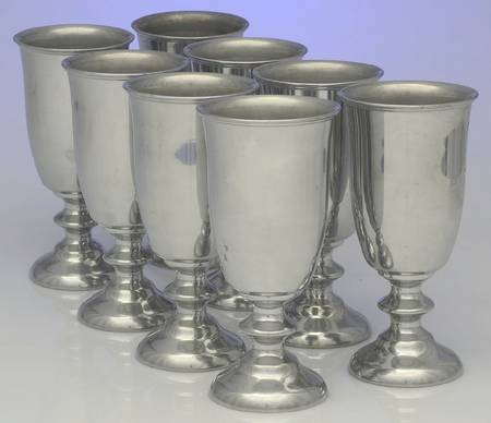 Pewter Hollowware Water Goblet - Set of 8