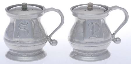 Pewter Hollowware Salt and Pepper Set