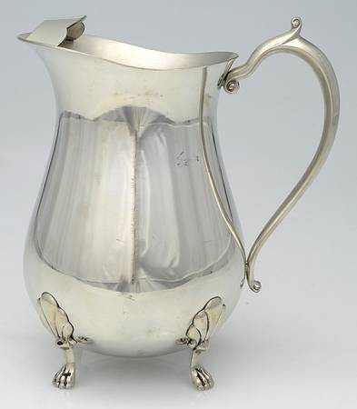 Pewter Hollowware Ice Lip Water Pitcher