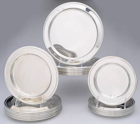 Pewter Hollowware 21 Piece Set (7 DP10, 7 SP8 & 7 BB)