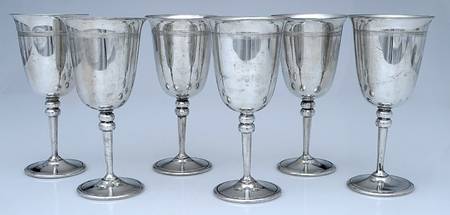 Pewter Hollowware Water Goblet - Set of 6