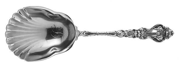 Douvaine (Sterling, 1890, Monograms) Bon Bon Scoop