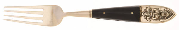 Siam (Brass)-Black Handle, Sitting Buddha Fork