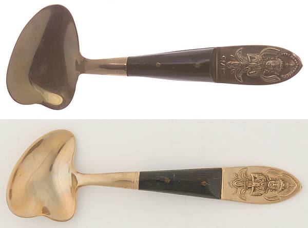 Siam (Brass)-Black Handle, Sitting Buddha Large Solid Jelly Server