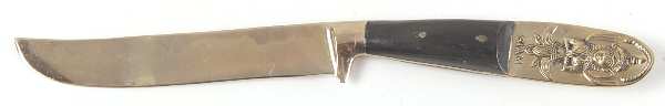Siam (Brass)-Black Handle, Sitting Buddha Individual Steak Knife Hollow Handle
