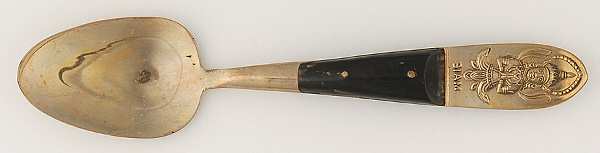 Siam (Brass)-Black Handle, Sitting Buddha Five O'Clock Teaspoon