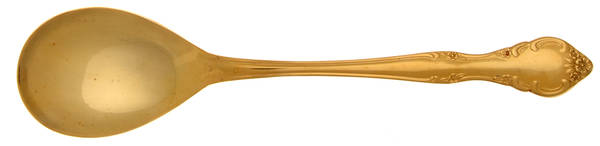 UNF503 (Gold Electroplate) Solid Salad Serving Spoon