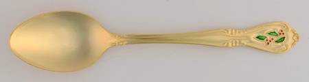 Holly Yuletide (Gold Electroplate) Place/Oval Soup Spoon