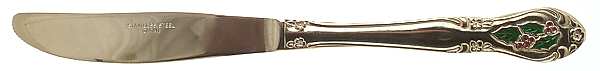 Holly Yuletide (Gold Electroplate) Modern Solid Knife