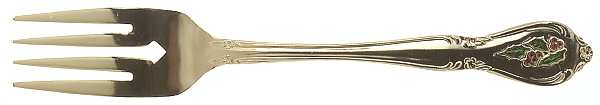Holly Yuletide (Gold Electroplate) Individual Salad Fork