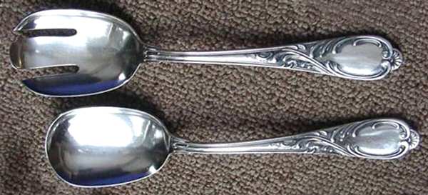UNF527 (Silverplate) (2 Pc) Solid Salad Set