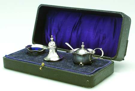 UNH2 (Sterling, Hollowware) Condiment-7pc Boxed Set