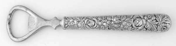 UNF544 (Sterling) Bottle Opener with Silverplate Bowl