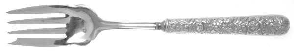 UNF544 (Sterling) Large Cold Meat Serving Fork, Plated Tines