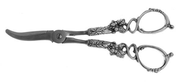 Sterling Flatware Grape Shears with Hollow Handle