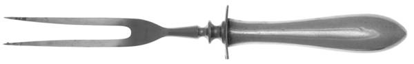 Sterling Flatware Small Steak Carving Fork with Stainless Prongs
