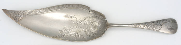 Sterling Flatware Small Fish Serving Knife, Bright Cut Solid Piece