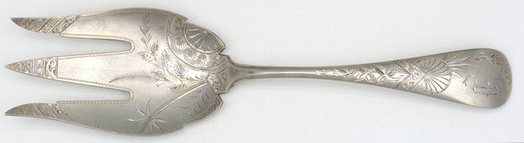Sterling Flatware Small Fish Serving Knife, Bright Cut Solid Piece