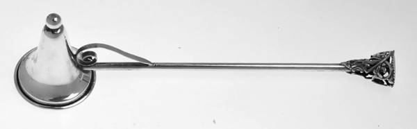 Sterling Flatware Candle Snuffer with Sterling Implement