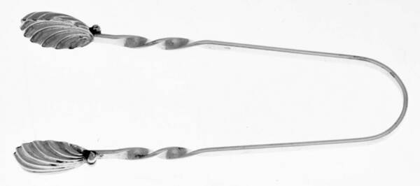 Sterling Flatware Sugar Tongs Small with Shell Tips