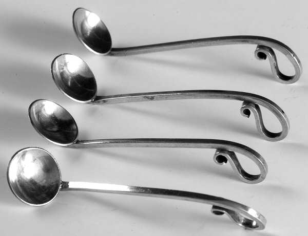 Sterling Flatware Individual Salt Spoon - Set of 4