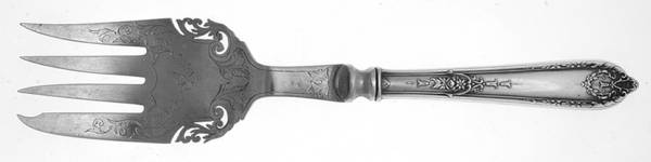 Sterling Flatware Large Cold Meat Serving Fork, Plated Tines