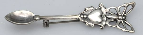 Sterling Flatware Lapel Pin