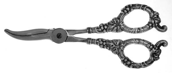 Sterling Flatware Grape Shears with Hollow Handle