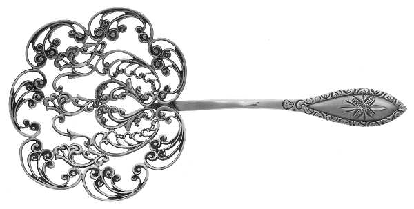 Sterling Flatware Solid Bon Bon Spoon with Pierced Bowl