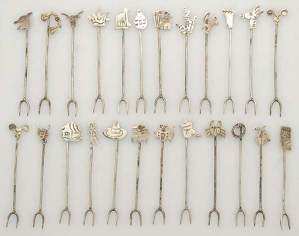 Sterling Flatware Individual Hors d'Oeuvres Fork - Set of 24