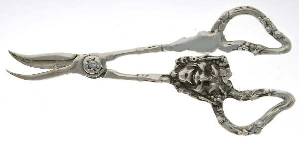 Sterling Flatware Grape Shears with Hollow Handle