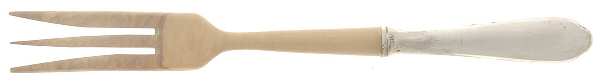 Sterling Flatware Salad Serving Fork with Wooden Prongs